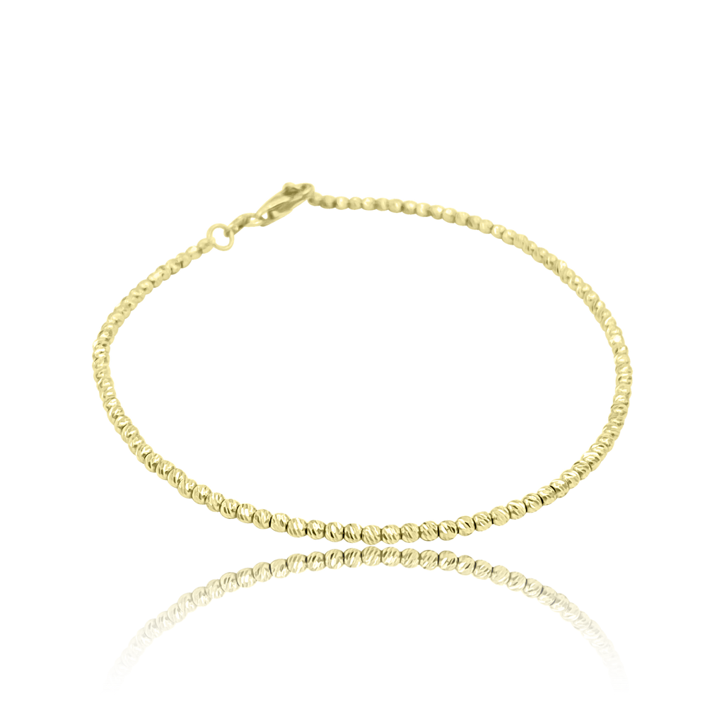 Gold Disco Bead Anklet