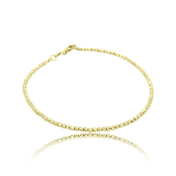 Gold Disco Bead Anklet - The Ear Stylist by Jo Nayor