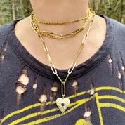 Evil Eye Heart Pendant - Designer Earrings - The EarStylist by Jo Nayor 