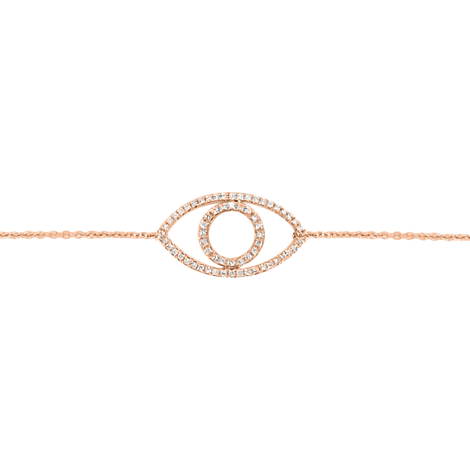 Diamond Silhouette Evil Eye Bracelet - Designer Earrings - The EarStylist by Jo Nayor 