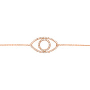 Diamond Silhouette Evil Eye Bracelet - Designer Earrings - The EarStylist by Jo Nayor 