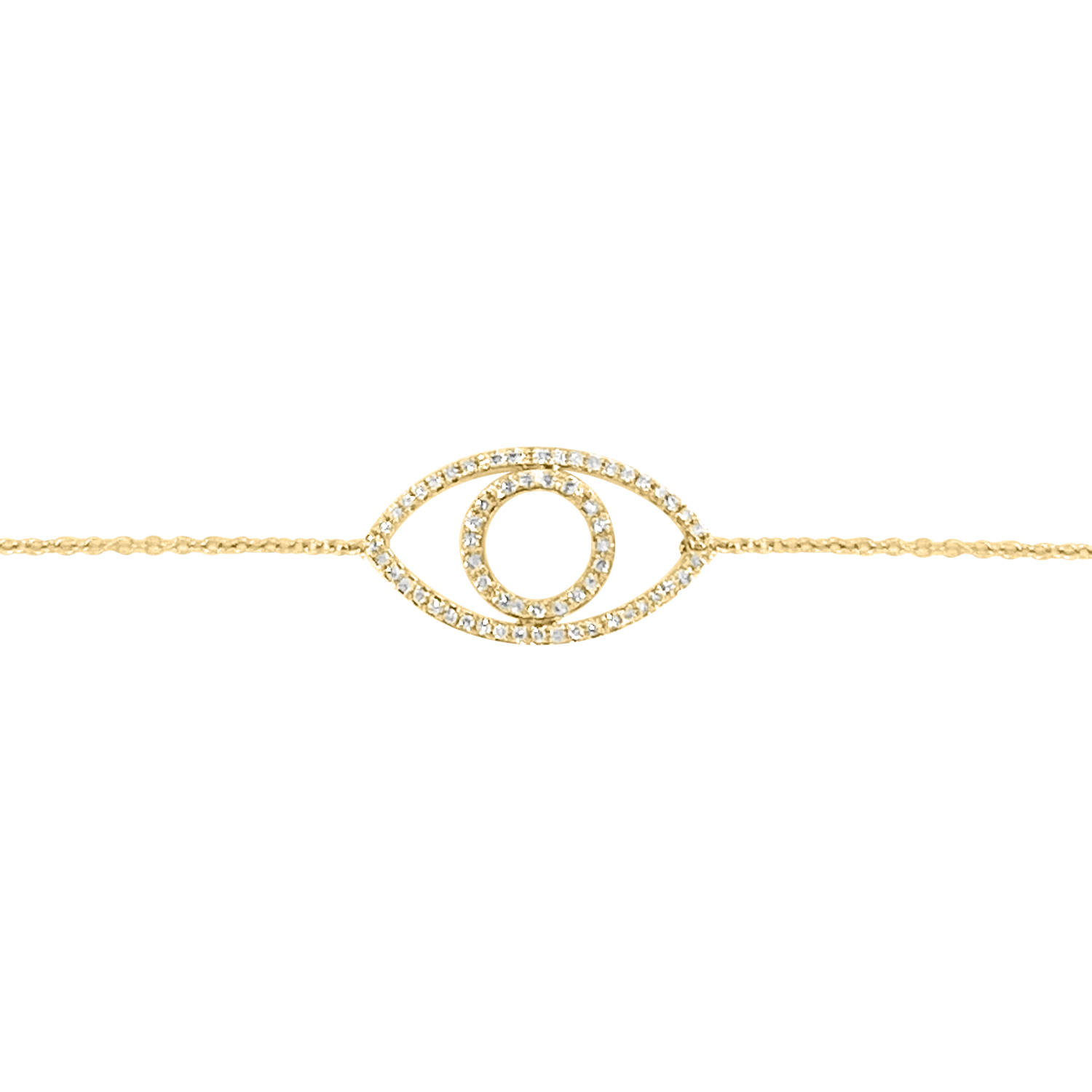 Diamond Silhouette Evil Eye Bracelet - Designer Earrings - The EarStylist by Jo Nayor 