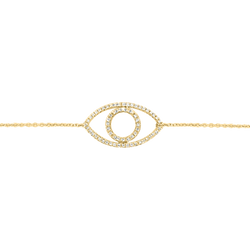 Diamond Silhouette Evil Eye Bracelet - Designer Earrings - The EarStylist by Jo Nayor 