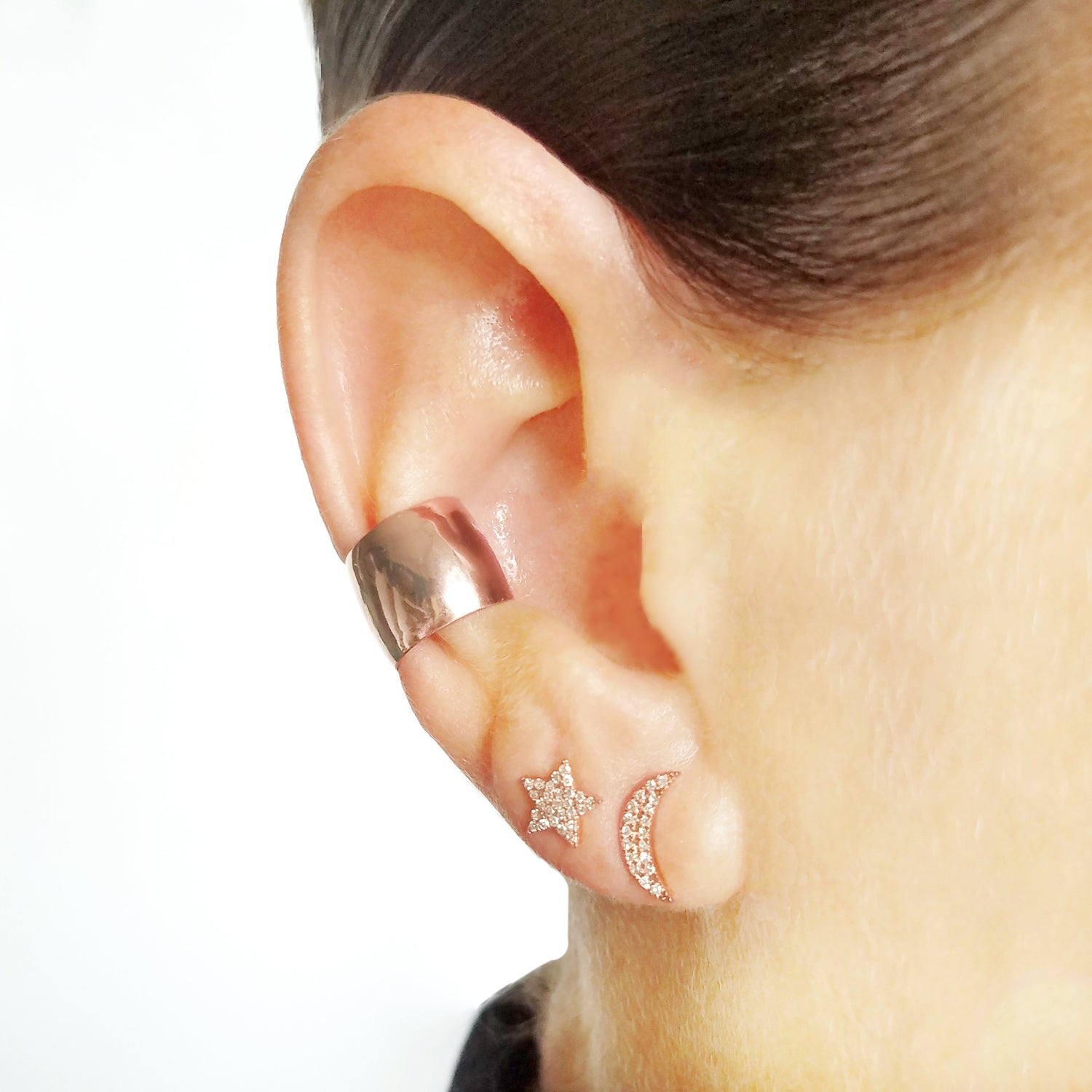 Extra Wide Solid Gold Ear Cuff - The Ear Stylist by Jo Nayor