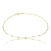 Gold Bar Anklet - Designer Earrings - The EarStylist by Jo Nayor