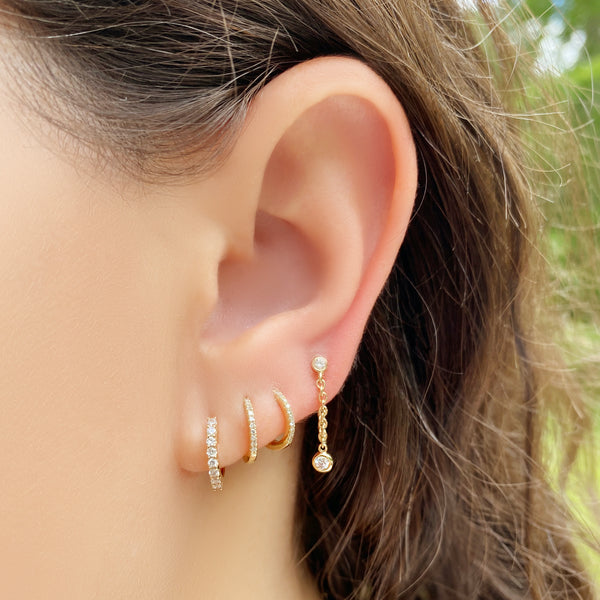 Dangling Diamond Drop Earring - Designer Earrings - The EarStylist by Jo Nayor 