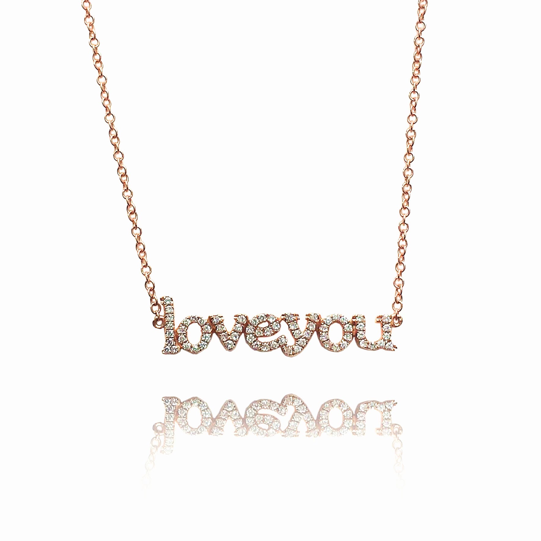 Love You Diamond Necklace - The Ear Stylist by Jo Nayor