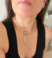Long Talon Moon Charm - The Ear Stylist by Jo Nayor