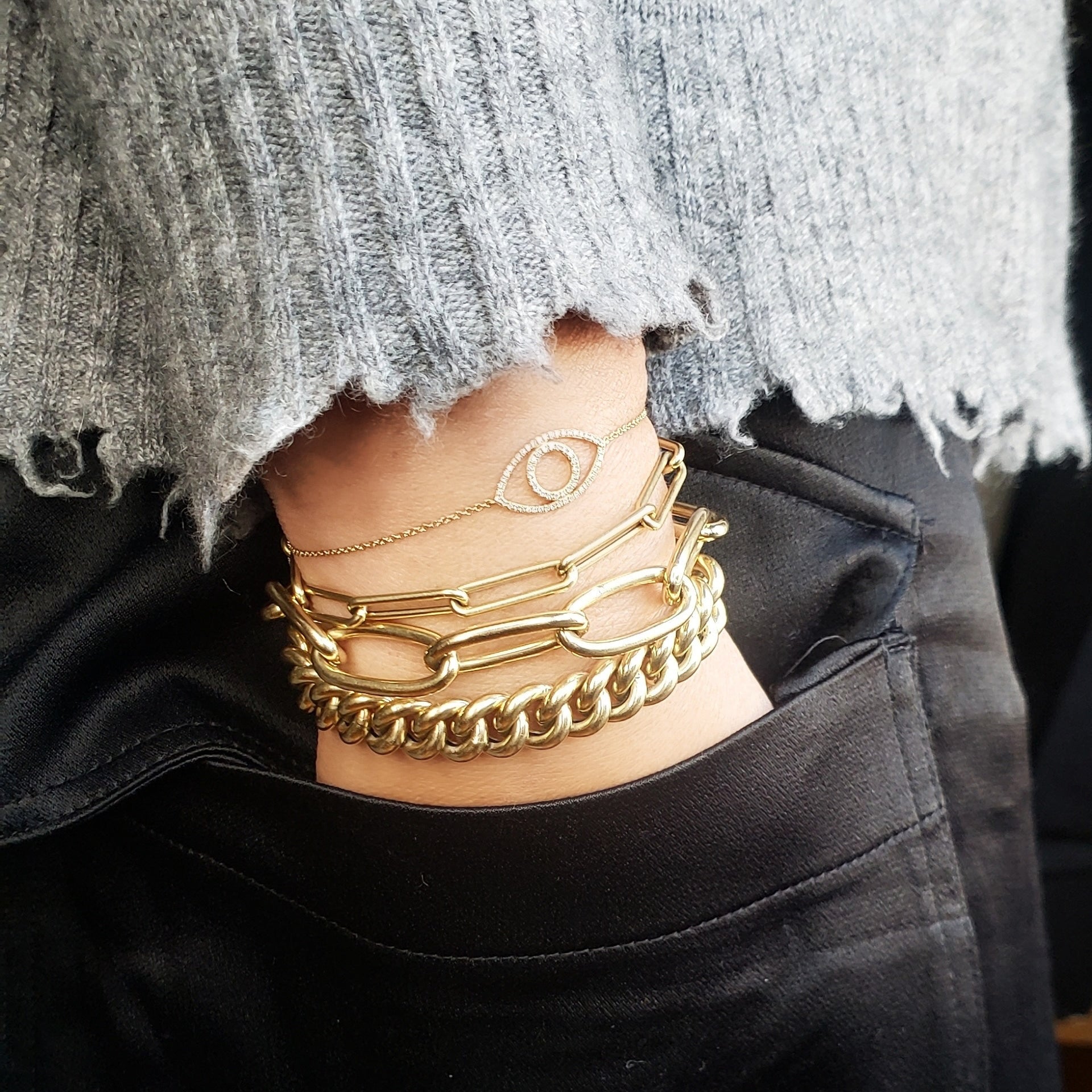 Diamond Evil Eye Bracelet