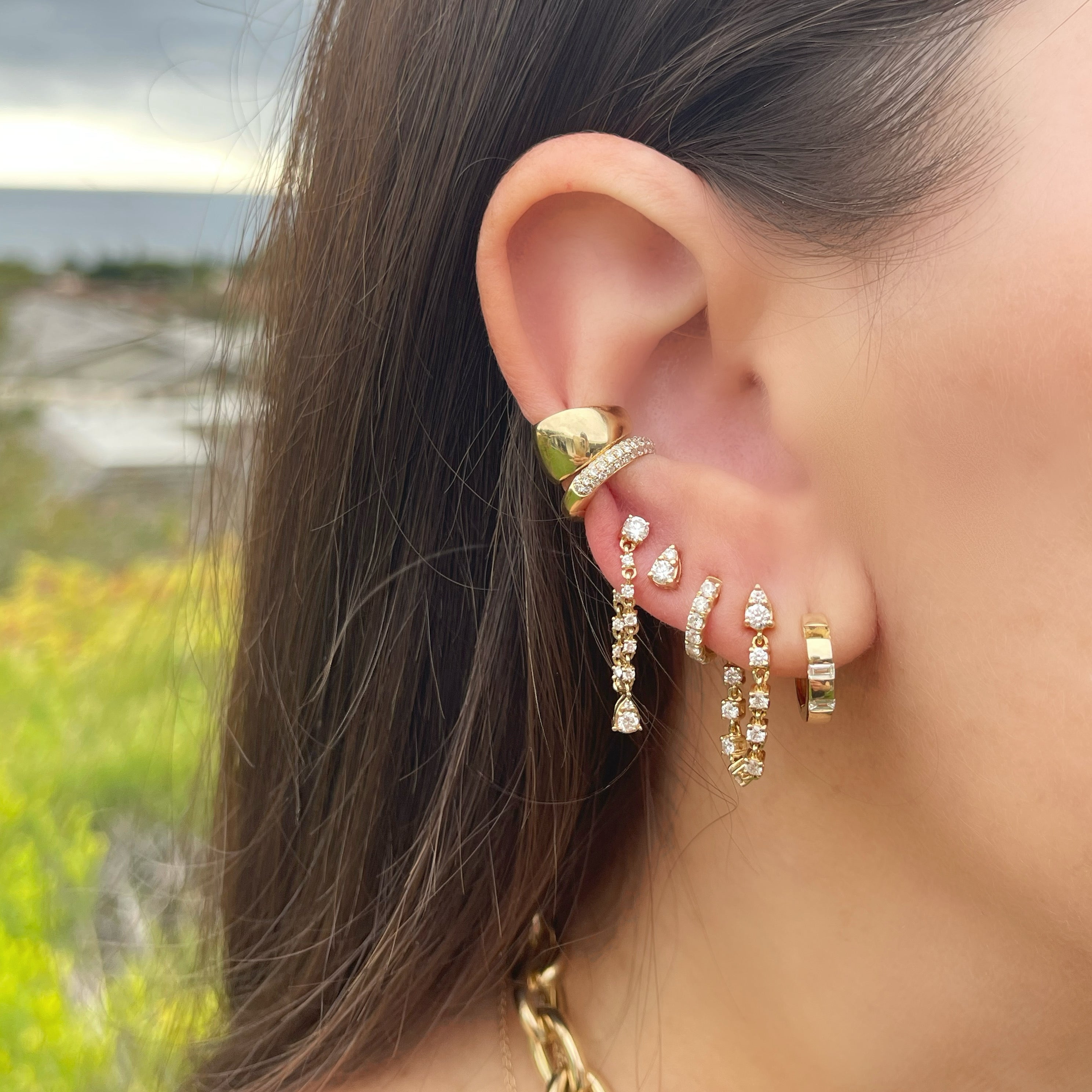 Diamond Draped Studs