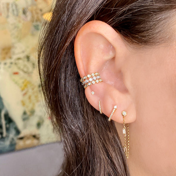 Diamond Luna Ear Cuff - Designer Earrings - The EarStylist by Jo Nayor 