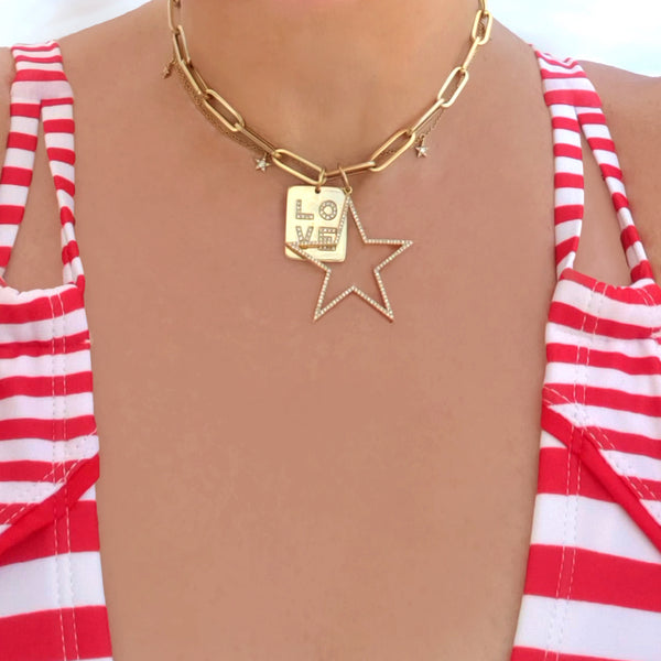 14K Gold Super Colossal Link Chain Necklace - Designer Necklaces - Jo ...