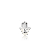 Single Diamond Hamsa Stud - Designer Earrings - The EarStylist by Jo Nayor 
