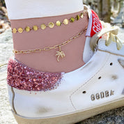 Gypsy Disc Link Anklet - Designer Earrings - The EarStylist by Jo Nayor 