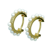 Pearl Eternity Huggie Earring - Designer Earrings - The EarStylist by Jo Nayor 