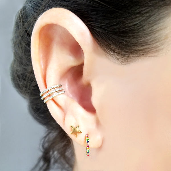Small Rainbow Hoop Earrings - The Ear Stylist by Jo Nayor