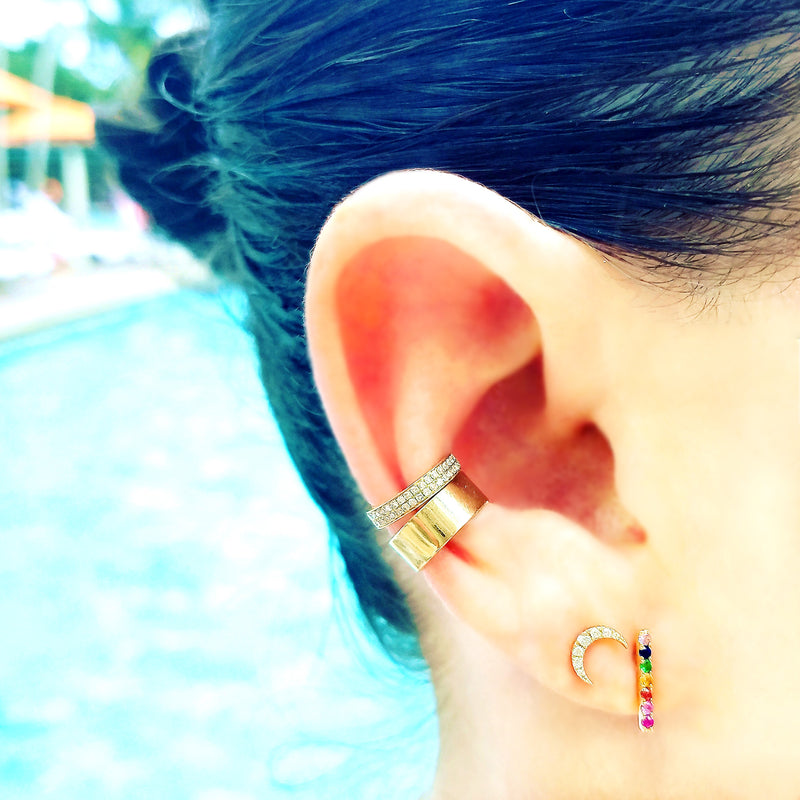 Skinny Rainbow Stick Stud Earring - The Ear Stylist by Jo Nayor