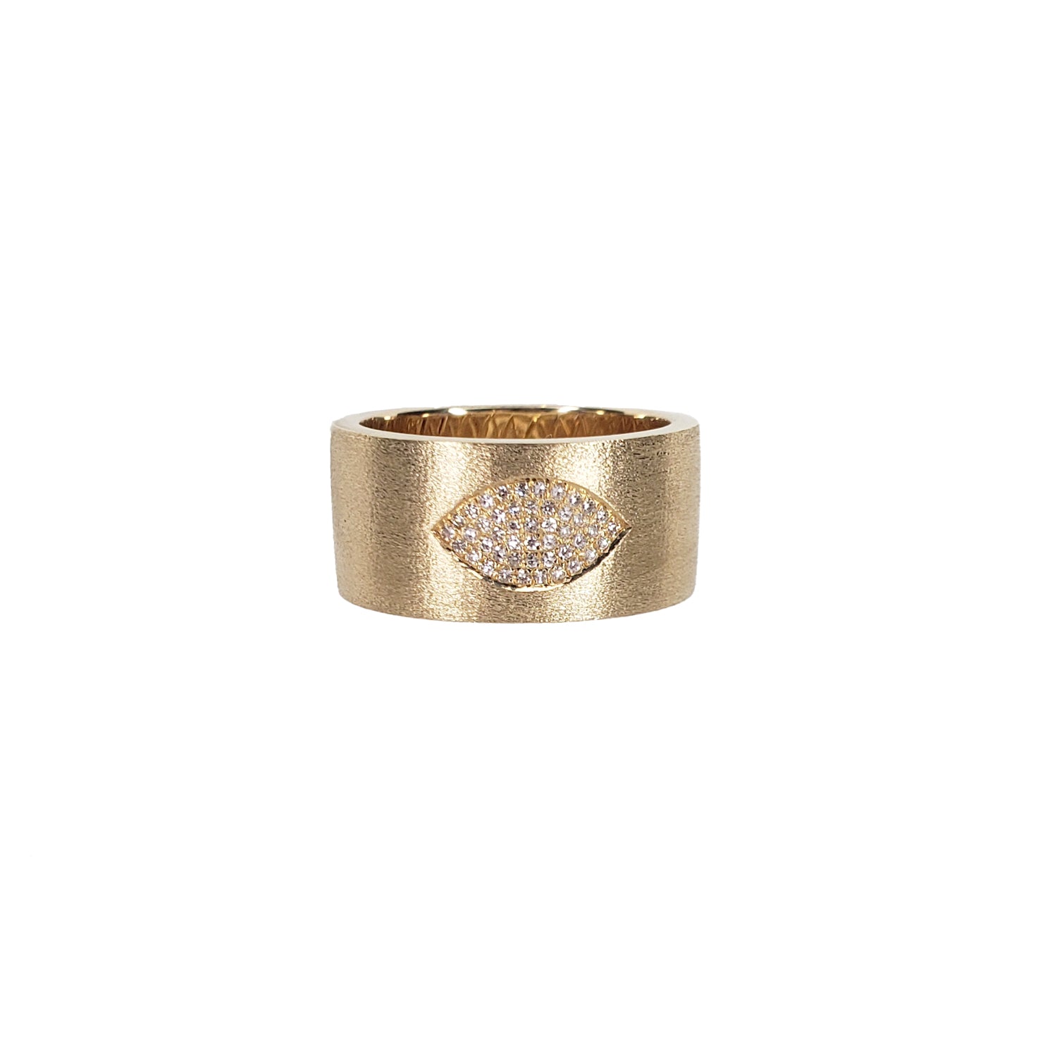 Diamond Evil Eye Cigar Band Ring - Designer Earrings - The EarStylist by Jo Nayor 
