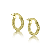 14K Gold Laser Cut Hoop Earrings - Designer Earrings - The EarStylist