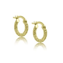 14K Gold Laser Cut Hoop Earrings - Designer Earrings - The EarStylist