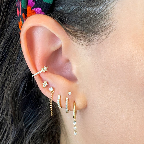 Diamond Star Ear Cuff - Designer Earrings - The EarStylist by Jo Nayor