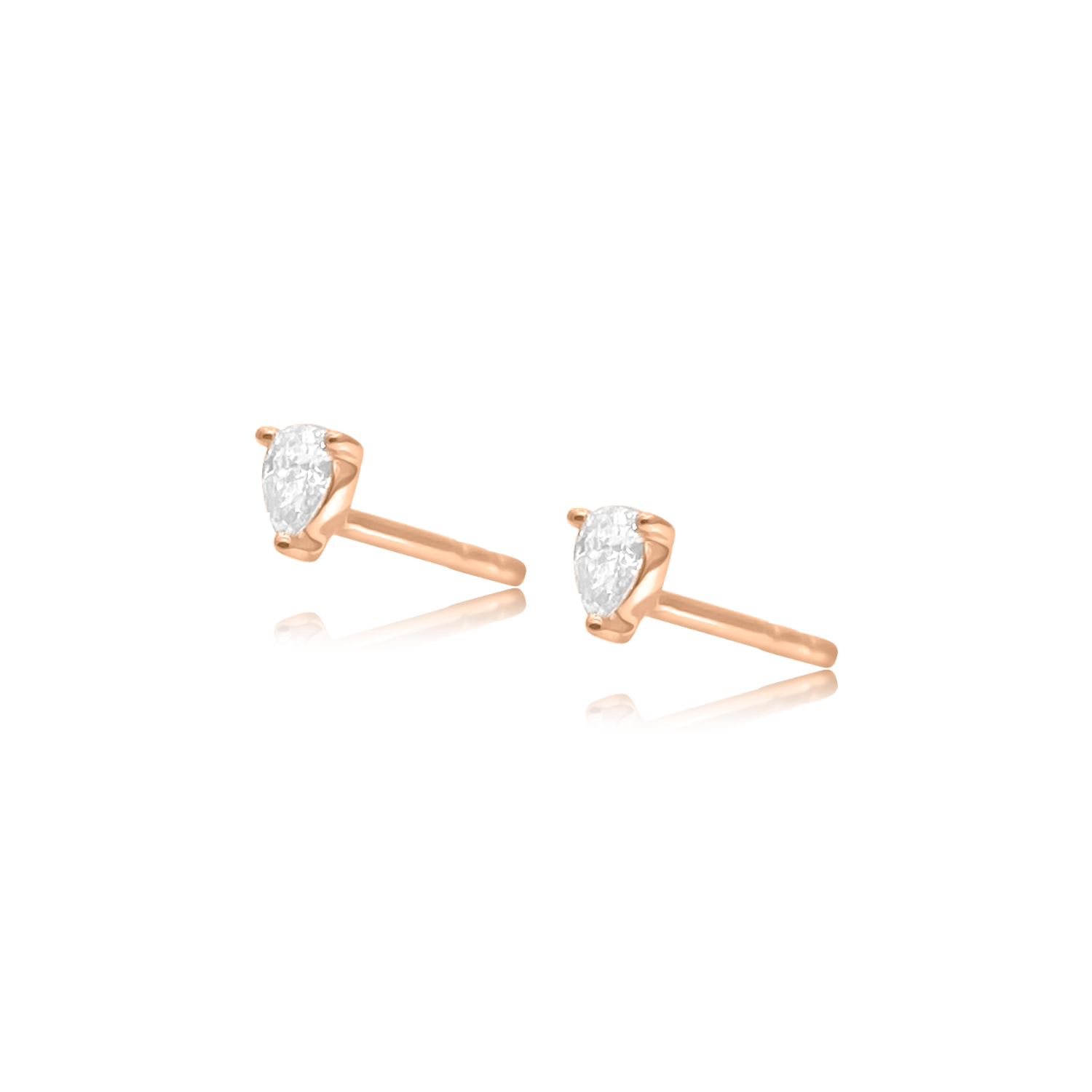 Pear Diamond Stud Earring - Earrings - Ear Stylist by Jo Nayor