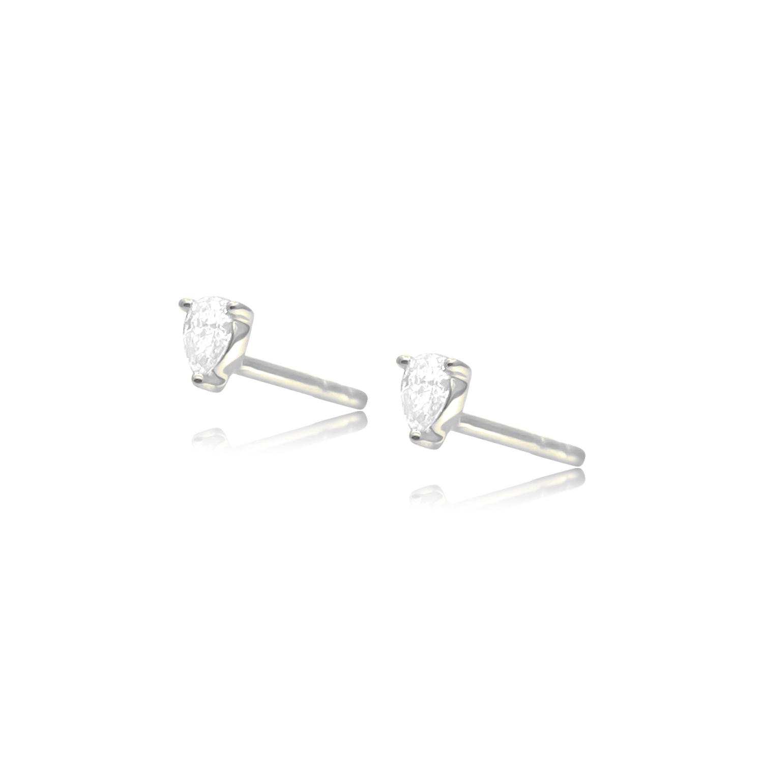 Pear Diamond Stud Earring - Earrings - Ear Stylist by Jo Nayor