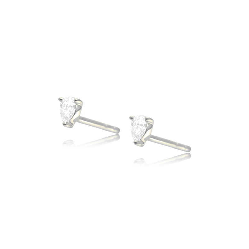 Pear Diamond Stud Earring - Earrings - Ear Stylist by Jo Nayor