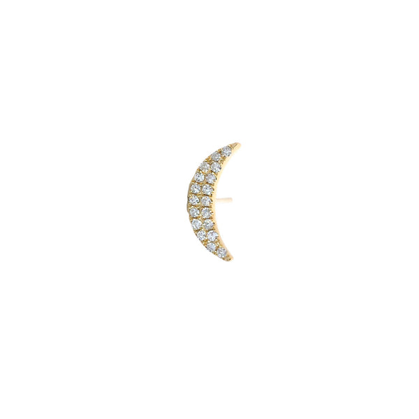 Gold & Diamond Moon Earring - The Ear Stylist by Jo Nayor